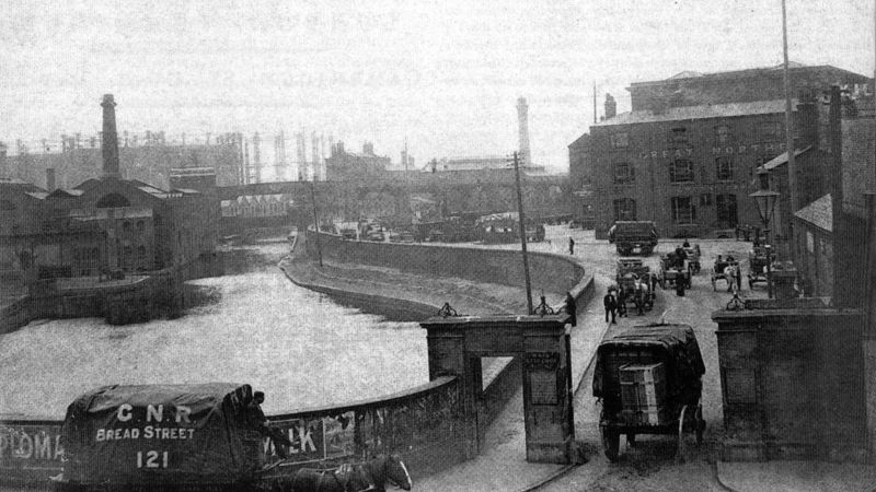 Goods Yard and Regent's Canal in the 1850s