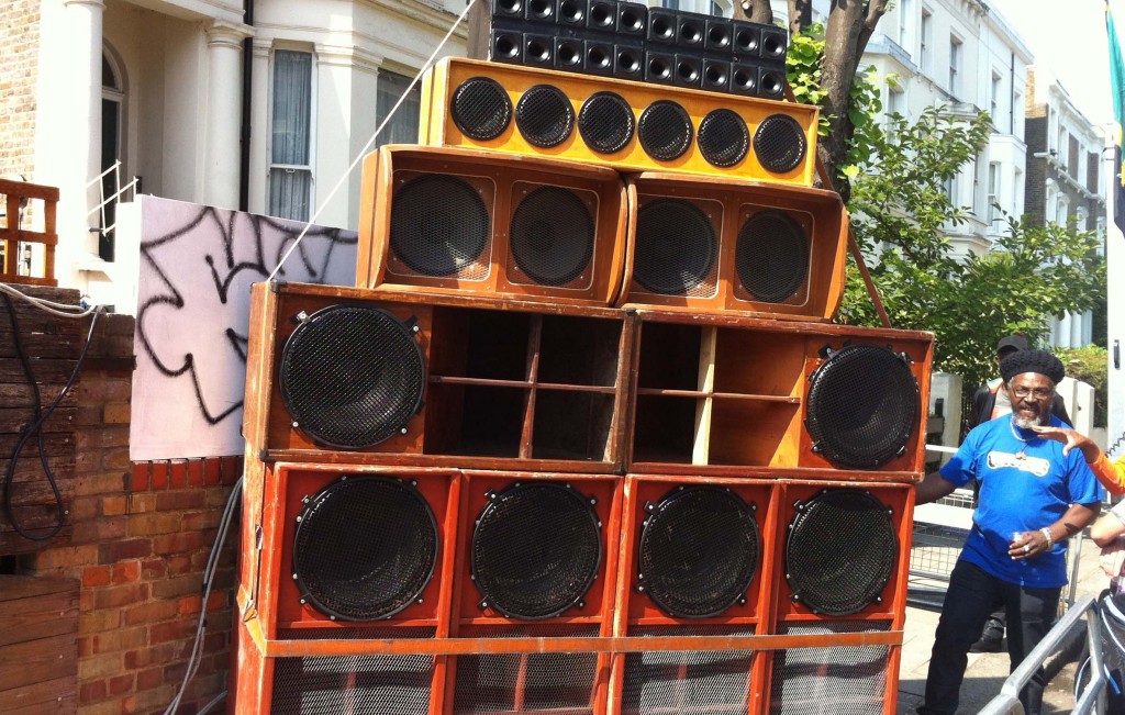 A mighty stack: soundsystems are what makes Notting Hill Carnival unique.  Photo: Tom Kihl