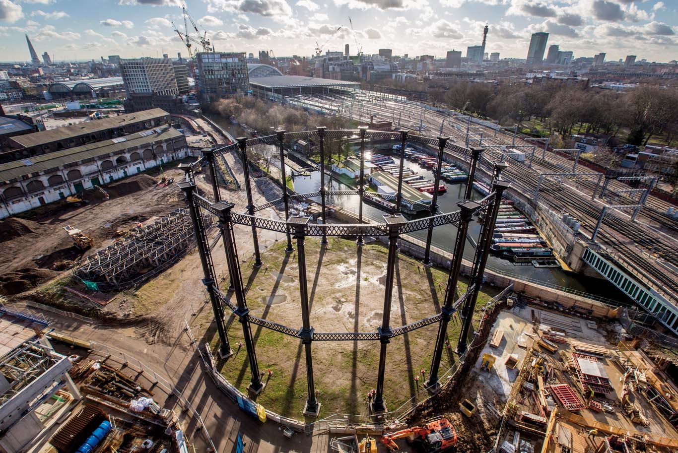 The new Gasholder Park will open here, on the banks of Regent's Canal