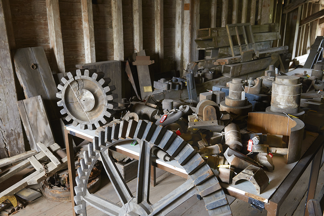 Wooden patterns retained to enable recasting of broken and damaged cast iron machinery - The House Mill©Peter Dazeley